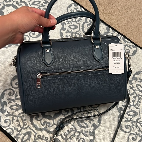 💙 “Last One”Coach Rowan Satchel Silver/Denim - Picture 4 of 15